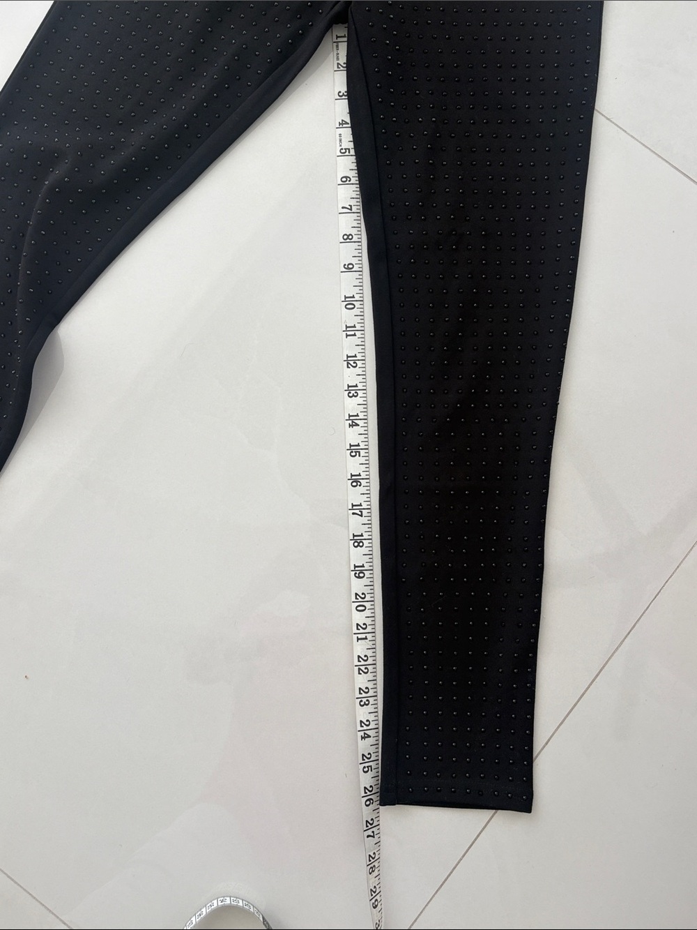 Black Studded Stretch Leggings - Picture 4 of 6